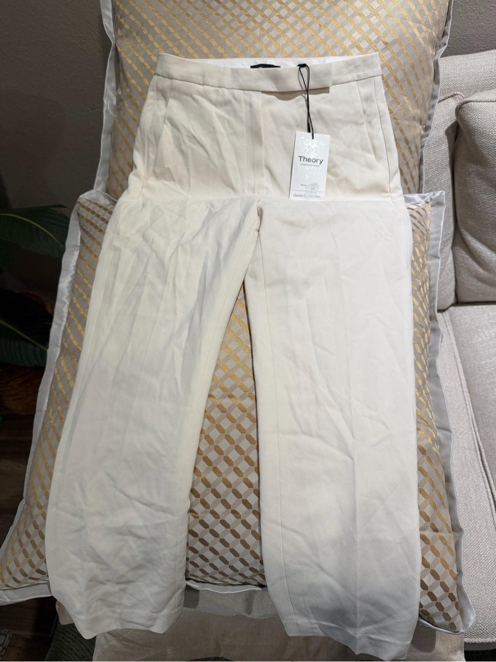 Theory womens Ivory Dress Pants